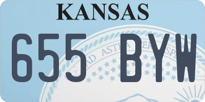 KS license plate 655BYW