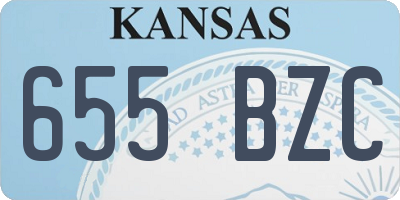 KS license plate 655BZC