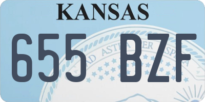 KS license plate 655BZF