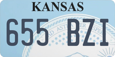 KS license plate 655BZI
