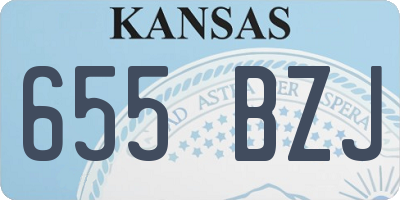 KS license plate 655BZJ