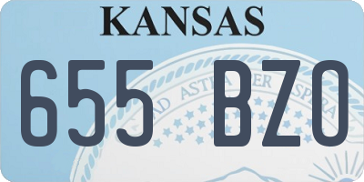 KS license plate 655BZO