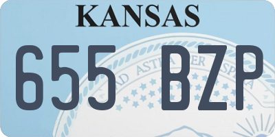 KS license plate 655BZP