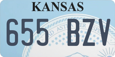 KS license plate 655BZV