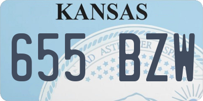 KS license plate 655BZW