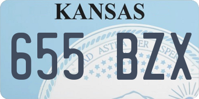 KS license plate 655BZX
