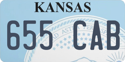 KS license plate 655CAB