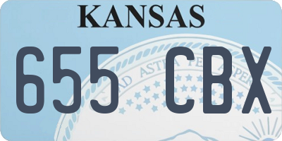 KS license plate 655CBX