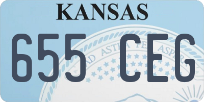 KS license plate 655CEG