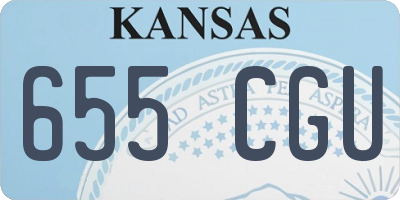 KS license plate 655CGU