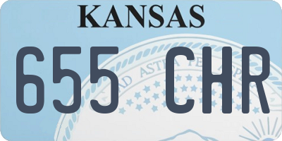 KS license plate 655CHR