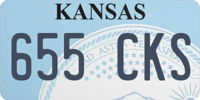 KS license plate 655CKS