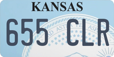 KS license plate 655CLR