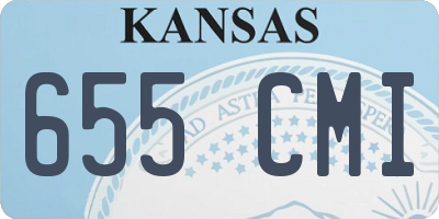 KS license plate 655CMI