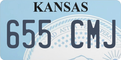 KS license plate 655CMJ