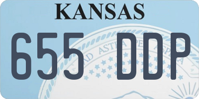 KS license plate 655DDP