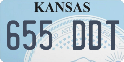 KS license plate 655DDT