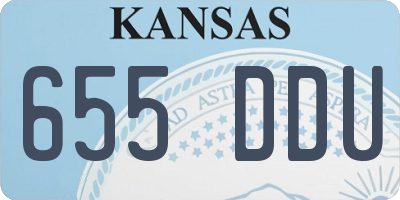 KS license plate 655DDU