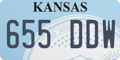 KS license plate 655DDW