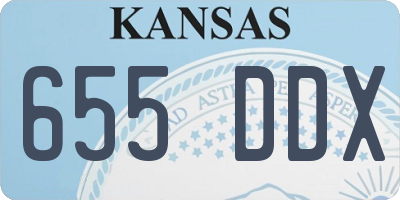 KS license plate 655DDX