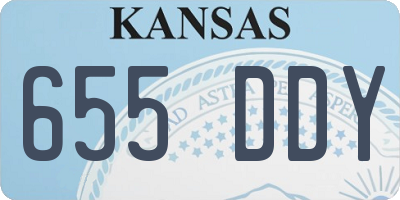 KS license plate 655DDY