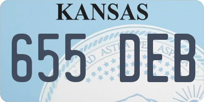 KS license plate 655DEB