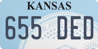 KS license plate 655DED