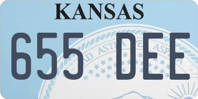 KS license plate 655DEE