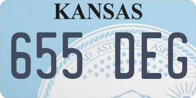 KS license plate 655DEG