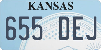 KS license plate 655DEJ
