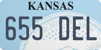KS license plate 655DEL