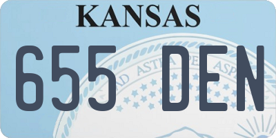 KS license plate 655DEN