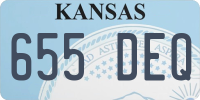 KS license plate 655DEQ