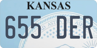 KS license plate 655DER