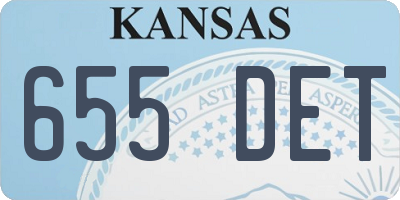 KS license plate 655DET