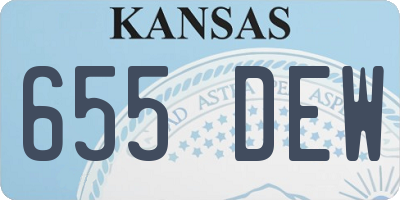 KS license plate 655DEW