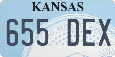 KS license plate 655DEX