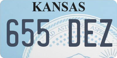 KS license plate 655DEZ