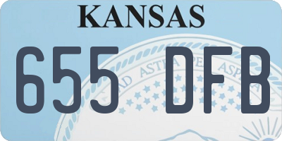 KS license plate 655DFB