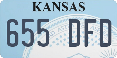 KS license plate 655DFD