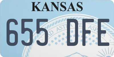 KS license plate 655DFE