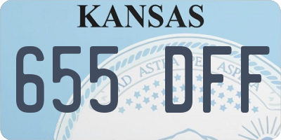 KS license plate 655DFF
