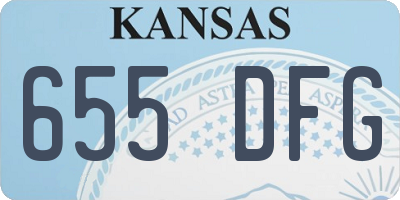 KS license plate 655DFG