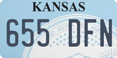 KS license plate 655DFN
