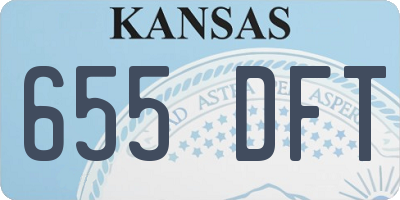KS license plate 655DFT