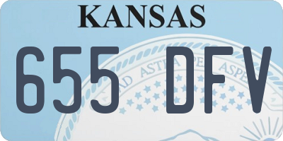 KS license plate 655DFV