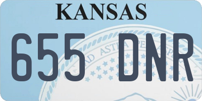 KS license plate 655DNR