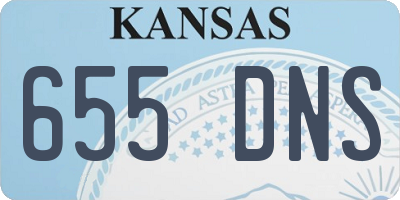 KS license plate 655DNS