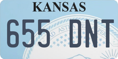 KS license plate 655DNT