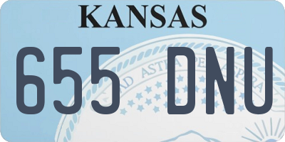 KS license plate 655DNU